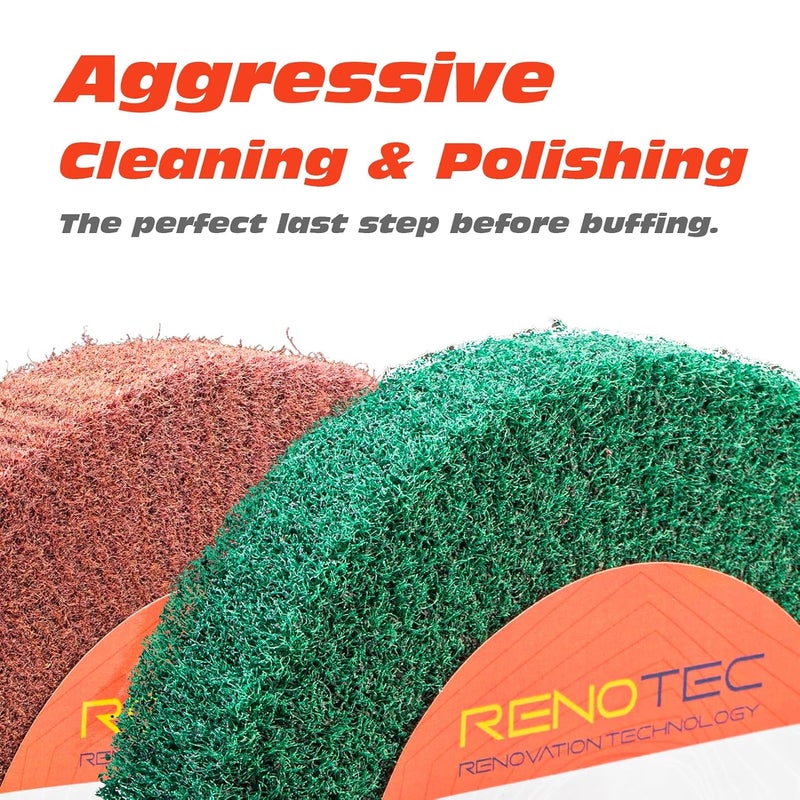 RENOTEC 6 Inch Flap Wheel, Non-Woven Abrasive Polishing Wheel, 1 Inch Thickness, 3/4 Inch Arbor, for Bench Grinder (Assorted Grit240 Grit320) - Image 5